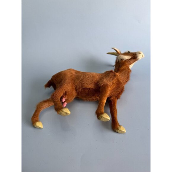 StealStreet Furry Nanny Goat Soft Fur Glass Eyes Retired Model Approx 8.5" H x 9 - Picture 9 of 9